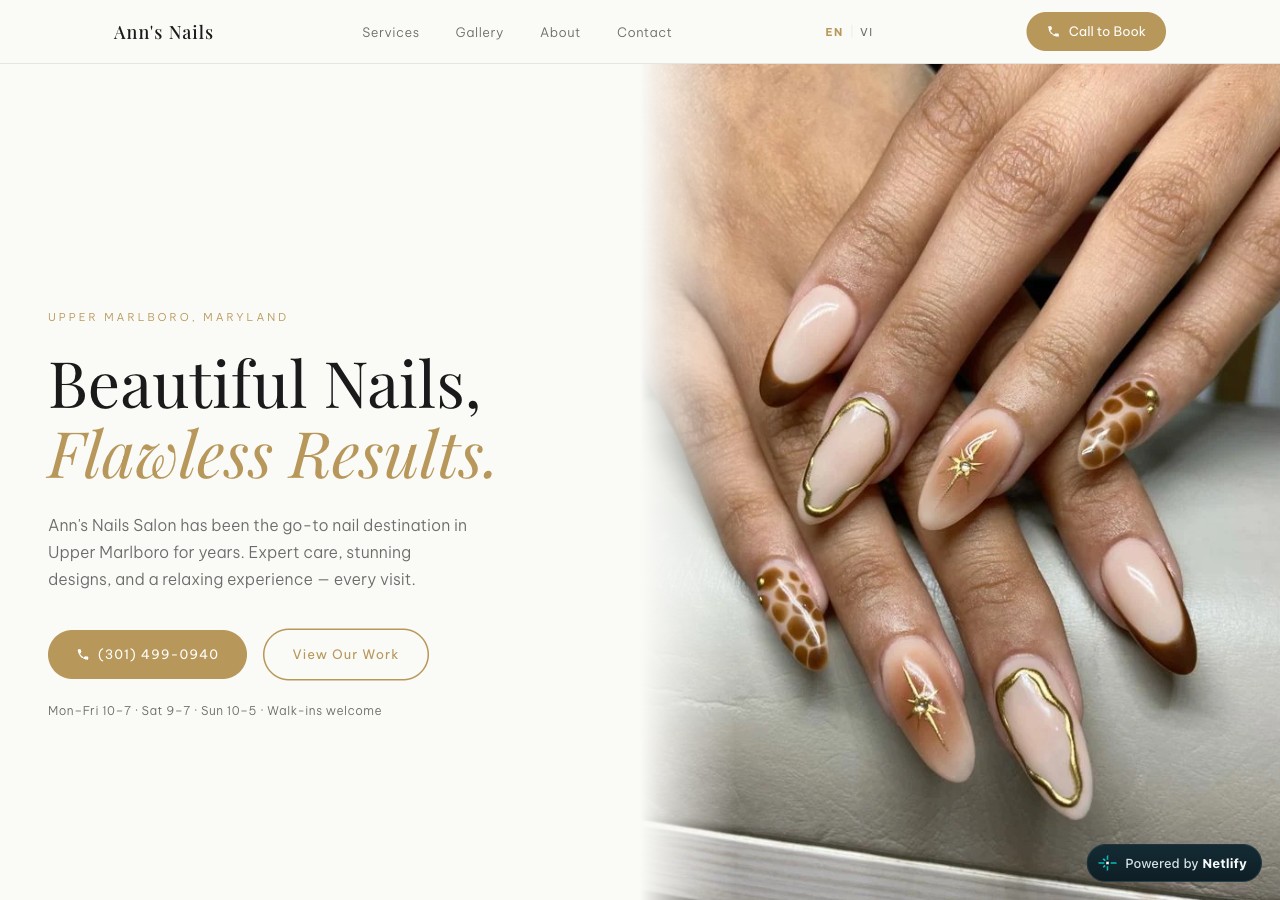 Ann's Nails Website
